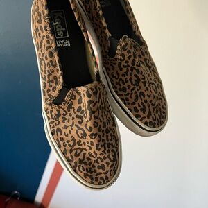 Keds Brown Leopard Slip-On Shoes
